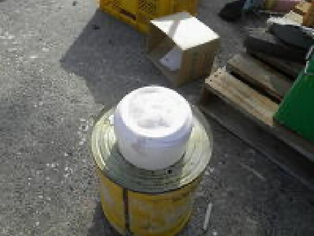 高性能止水材硬化状況